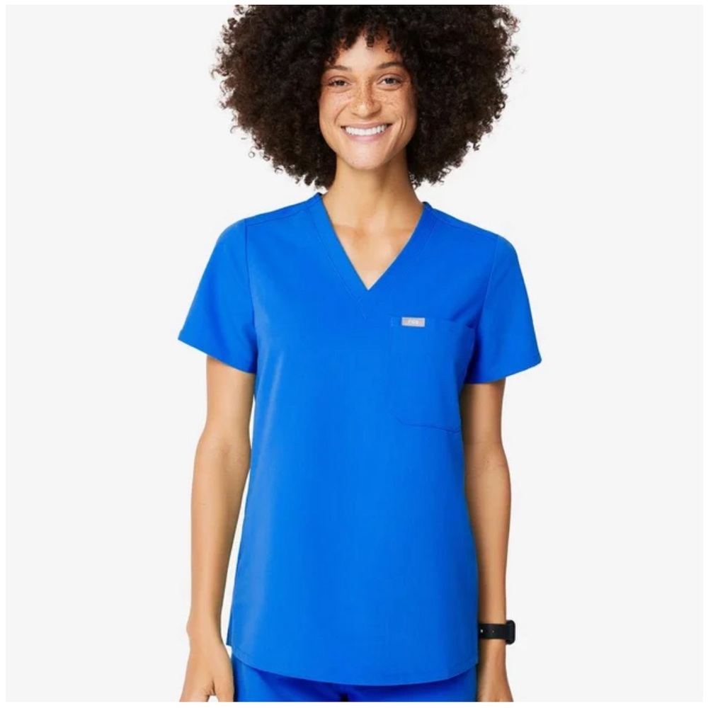 Figs Catarina Scrub Top : royal blue